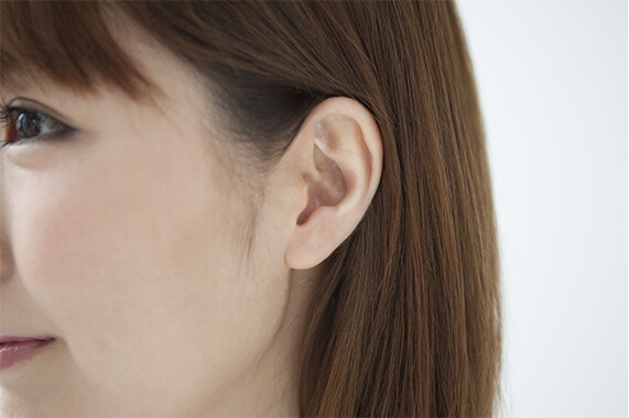 女性の耳たぶの画像