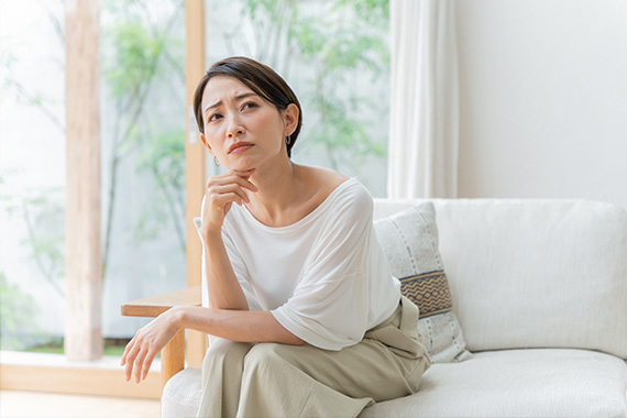 痛みが不安な女性